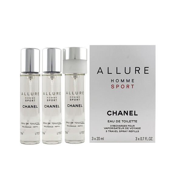 Chanel Allure Homme Sport EDT Füllung 2x20 ml + EDT mit Zerstäuber 20 ml (man)