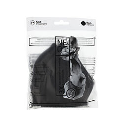 NEQI Dreischichtige Schutzmaske für Erwachsene Größe S-M (schwarz) 3 St.