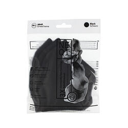 NEQI Dreischichtige Schutzmaske für Erwachsene Größe M-L (schwarz) 3 St.